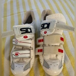 Sidi Genius 5 Pro Carbon Woman’s road cycling shoes in white/red